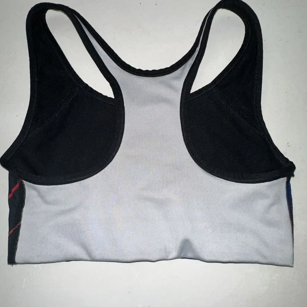 Victoria's Secret PINK Ultimate Rainbow 86 White Back Racerback Sport Bra SizeXS